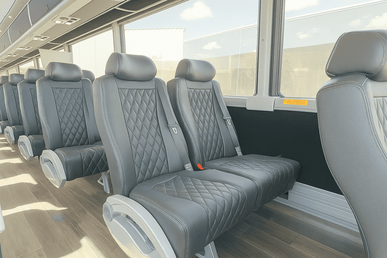 interior of Laguna Niguel Coach Bus Service charter bus