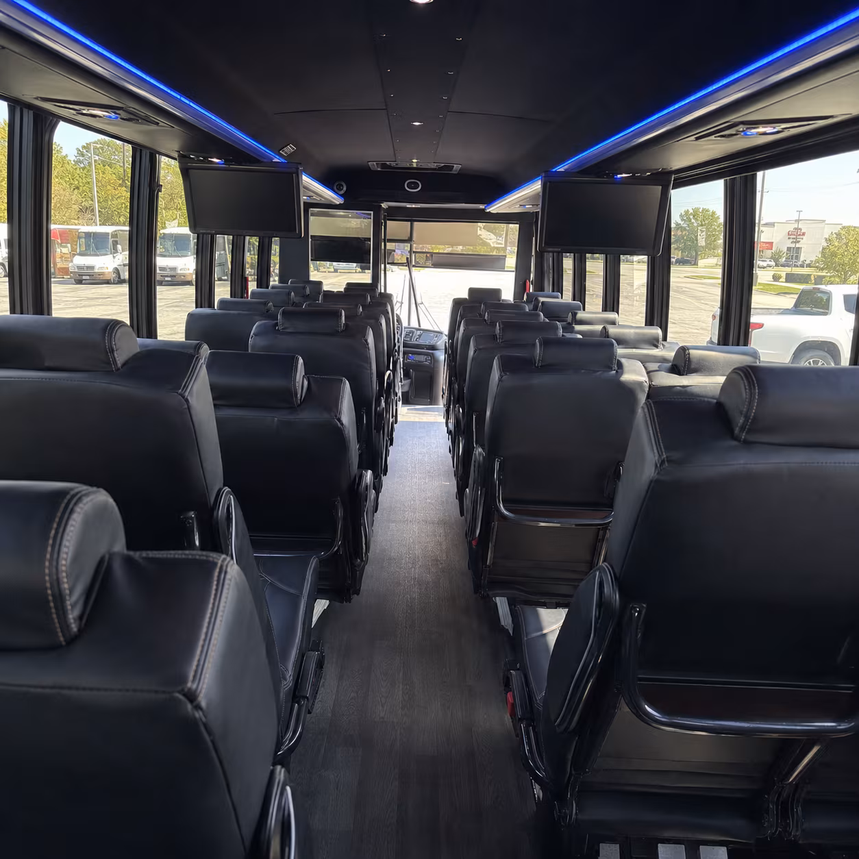 laguna niguel 28 passenger minibus interior