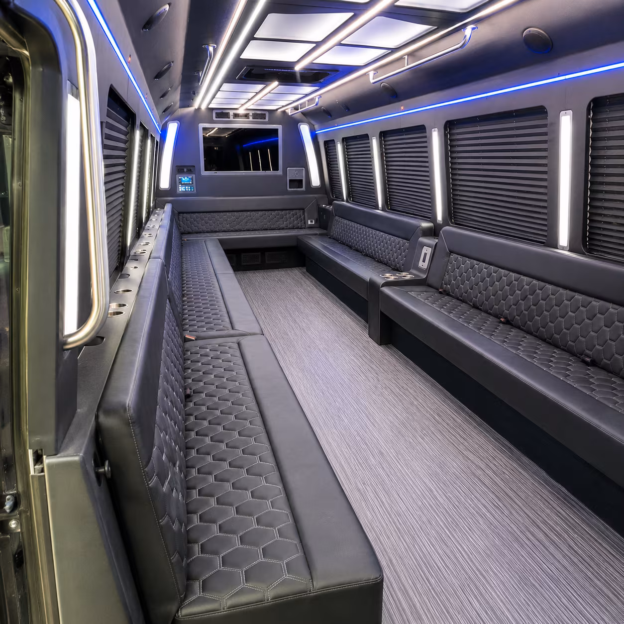 laguna niguel 40 passenger party bus interior