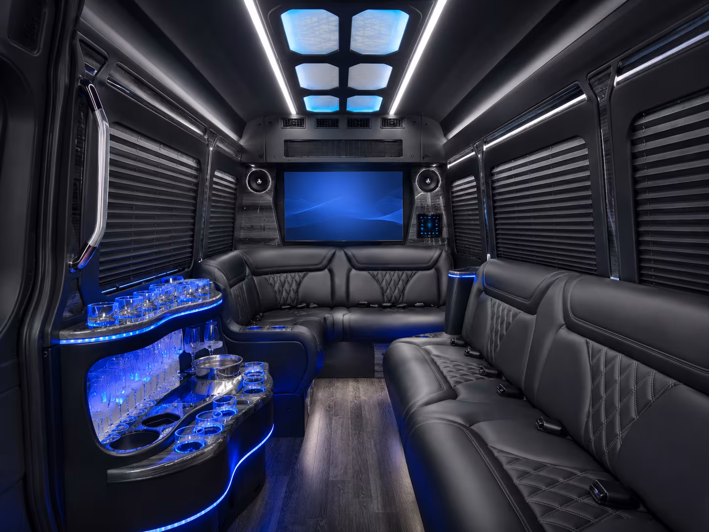 laguna niguel 50 passenger party bus interior